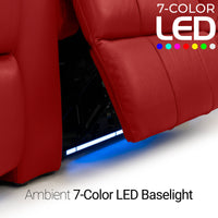 Monterey Chaise CoolZeroᵀᴹ Italian Leather Home Theater Seating