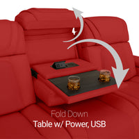 Endeavour HeatZeroᵀᴹ Italian Leather Home Theater Sofa & Loveseat