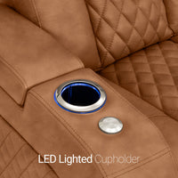 Seatcraft Anthem Sofa & Loveseat Italian Leather, Powered Headrest, Power Recline