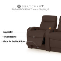 Rialto BACKROW Theater Seating®, Power Recline, Italian Leather