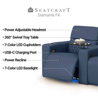 Diamante FX Flip-Up Headrest Home Theater Seats