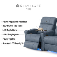 Napa Italian Leather Spacesaver Home Theater Seating