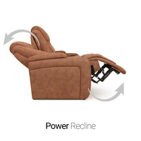 Seatcraft Vienna Loveseat Italian Leather, Powered Headrest & Lumbar, Power Recline