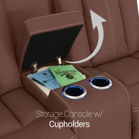 Seatcraft Republic Sofa & Loveseat Italian Leather, Powered Headrest, Power Recline