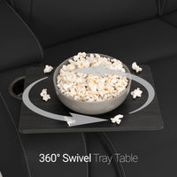 Seatcraft Concerto Heat & Massage Sofa, Italian Leather, Powered Headrest, Powered Lumbar, Power Recline