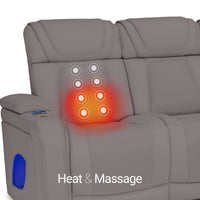 Endeavour HeatZeroᵀᴹ Italian Leather Home Theater Sofa & Loveseat