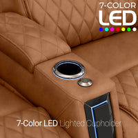 Apex CoolZeroᵀᴹ Wedge Console Italian Leather Home Theater Seats