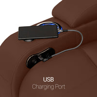 Seatcraft Niagara Italian Leather Sofa, Power Recline