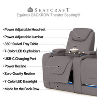 Equinox CoolZeroᵀᴹ Italian Leather BACKROW Theater Seating®