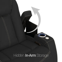 Seatcraft Omega Sofa & Loveseat Leather Gel, Powered Headrest, Power Recline, Black or Brown