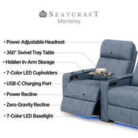 Monterey CoolZeroᵀᴹ Italian Leather Home Theater Seating