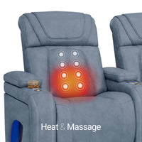 Caliente Zero Gravity Home Theater Seating with Heat & Massage