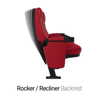 Seatcraft Madrigal 3 Row Home Theater Seats and Risers Package, Vinyl, Red