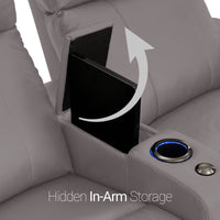 Julius Italian Leather Big & Tall Home Theater Seats
