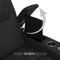 Seatcraft Concerto Heat & Massage Sofa, Italian Leather, Powered Headrest, Powered Lumbar, Power Recline