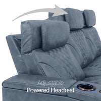Armada LT HeatZeroᵀᴹ Italian Leather Home Theater Sofa & Loveseat
