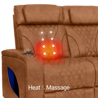 Armada LT HeatZeroᵀᴹ Italian Leather Home Theater Sofa & Loveseat