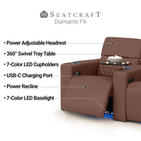 Diamante FX Flip-Up Headrest Home Theater Seats