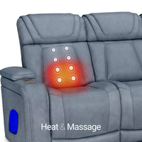 Endeavour HeatZeroᵀᴹ Italian Leather Home Theater Sofa & Loveseat