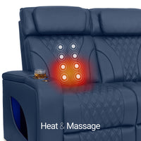 Armada LT HeatZeroᵀᴹ Italian Leather Home Theater Sofa & Loveseat