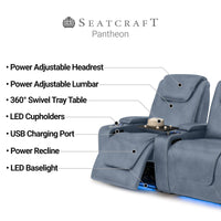 Pantheon Italian Leather Big & Tall Home Theater Seating