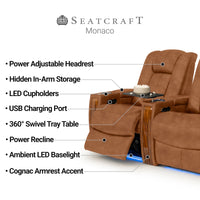 Monaco Italian Leather Home Theater Seating