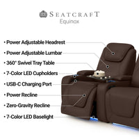 Equinox CoolZeroᵀᴹ Italian Leather Home Theater Seating