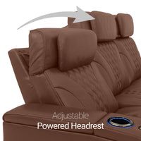 Armada LT HeatZeroᵀᴹ Italian Leather Home Theater Sofa & Loveseat