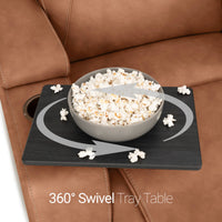 Seatcraft Vienna Loveseat Italian Leather, Powered Headrest & Lumbar, Power Recline