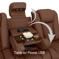 Seatcraft Anthem Sofa Italian Leather, Powered Headrest, Power Recline