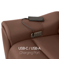 Trivanta HeatZeroᵀᴹ Italian Leather Home Theater Sofa