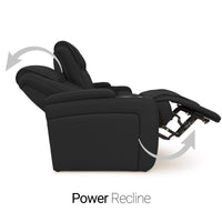 Seatcraft Concerto Heat & Massage Sofa, Italian Leather, Powered Headrest, Powered Lumbar, Power Recline