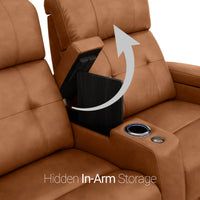 Kodiak Chaise CoolZeroᵀᴹ Italian Leather Home Theater Seating