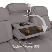 Endeavour HeatZeroᵀᴹ Italian Leather Home Theater Sofa