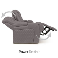 Seatcraft Euphoria Heat & Massage Sofa & Loveseat, Italian Leather, Powered Headrest, Powered Lumbar, Power Recline