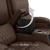 Apex CoolZeroᵀᴹ Wedge Console Italian Leather Home Theater Seats