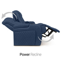 Seatcraft Euphoria Heat & Massage Loveseat, Italian Leather, Powered Headrest, Powered Lumbar, Power Recline