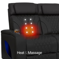 Armada LT HeatZeroᵀᴹ Italian Leather Home Theater Sofa & Loveseat