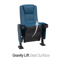 Seatcraft Madrigal 2 Row Home Theater Seats and Riser Package, Vinyl, Blue