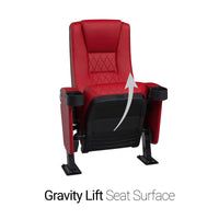 Seatcraft Madrigal 3 Row Home Theater Seats and Risers Package, Vinyl, Red