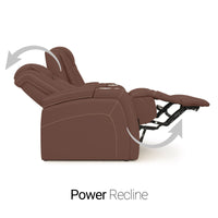 Seatcraft Republic Sofa & Loveseat Italian Leather, Powered Headrest, Power Recline