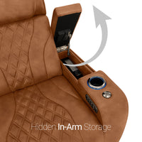 Armada LT HeatZeroᵀᴹ Italian Leather Home Theater Sofa & Loveseat