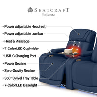 Caliente Zero Gravity Home Theater Seating with Heat & Massage