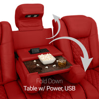 Seatcraft Anthem Sofa & Loveseat Italian Leather, Powered Headrest, Power Recline