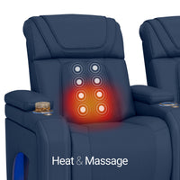 Caliente Zero Gravity Home Theater Seating with Heat & Massage