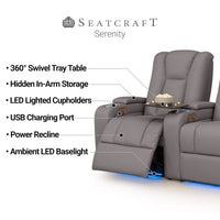 Serenity Italian Leather Home Theater Seating