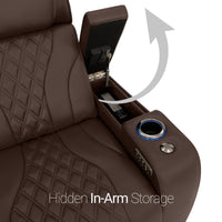Armada LT HeatZeroᵀᴹ Italian Leather Home Theater Sofa & Loveseat