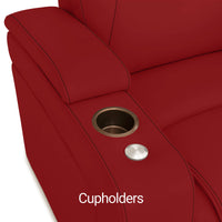 Seatcraft Vienna Sofa Italian Leather, Powered Headrest & Lumbar, Power Recline