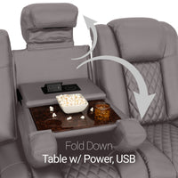 Seatcraft Euphoria Heat & Massage Sofa & Loveseat, Italian Leather, Powered Headrest, Powered Lumbar, Power Recline