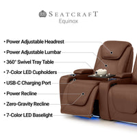 Equinox Chaise CoolZeroᵀᴹ Italian Leather Home Theater Seating